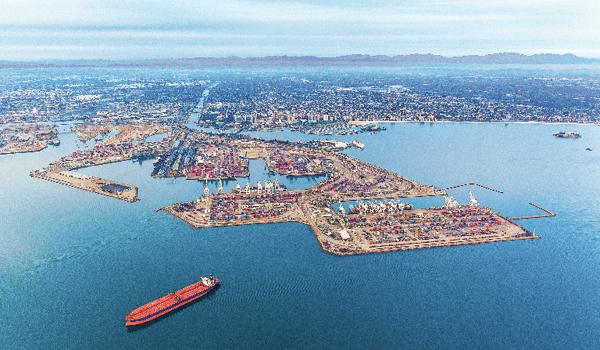 long beach port map