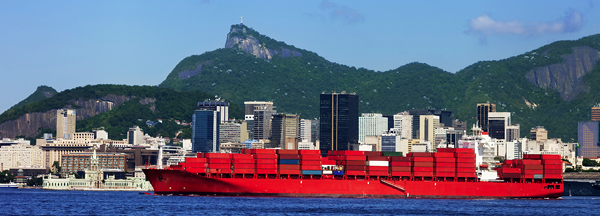 Container ship in Rio de Janeiro