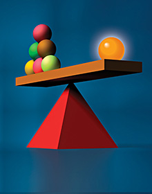 Equilibrium on a Fulcrum Illustration