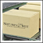 Box of Nature's Best on a conveyor