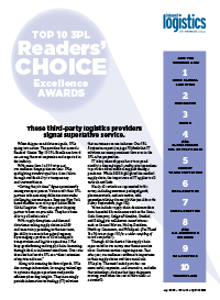 Reader’s Choice: Top 10 3PL Excellence Awards Cover