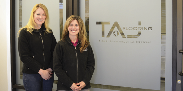 TAJ Flooring executives Julie Kyle and Denise Johnson