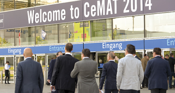 CeMAT 2014 attendees approach the trade show entrance